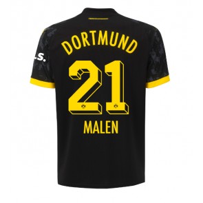 Lacne Muži Futbalové dres Borussia Dortmund Donyell Malen #21 2023-24 Krátky Rukáv - Preč